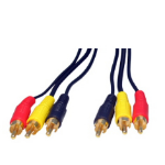 Cables Direct 2RR3-302 audio cable 2 m 3 x RCA Black,Red,Yellow