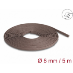 DeLOCK Braided Sleeve rodent resistant stretchable 5 m x 6 mm brown
