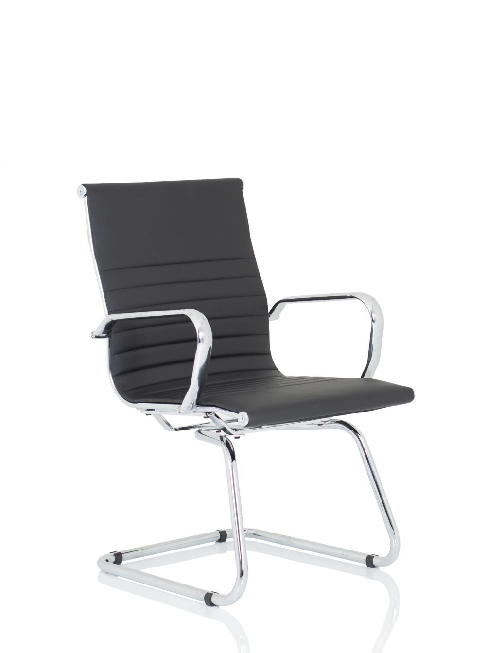 Dynamic Nola Cantilever Chair Soft Bonded Leather Black