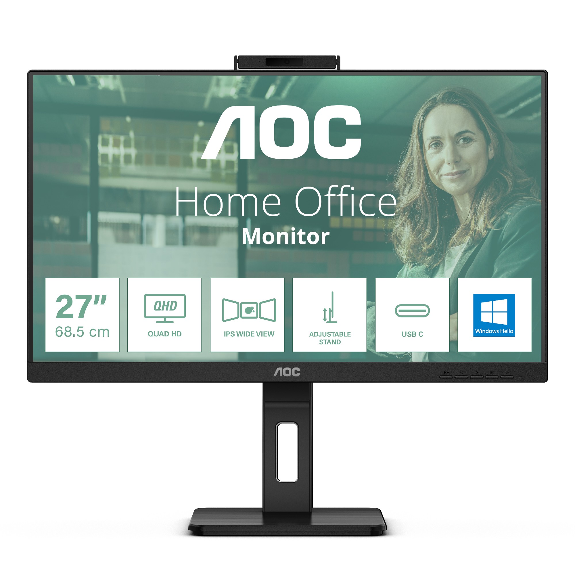 Screen size (inch) 27, Panel resolution 2560x1440, Refresh rate 75 Hz, Panel type IPS, HDMI HDMI 1.4 x 2, Display Port DisplayPort 1.2 x 1, Sync technology (VRR) Adaptive Sync