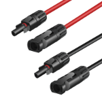 LogiLink Solar extension cable set, PVC/M to PVC/F, 6 mm�, CU, black & red, 10 m