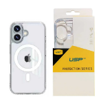 USP Apple iPhone 16 (6.1') Clear Rock Shockproof Case with MagSafe - Ultra-Thin, Lightweight, Non-Slip, Multi-Layer, Strong And Durable Materials