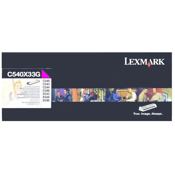 Lexmark C540X33G Developer unit magenta. 30K pages/5% for Lexmark C 54