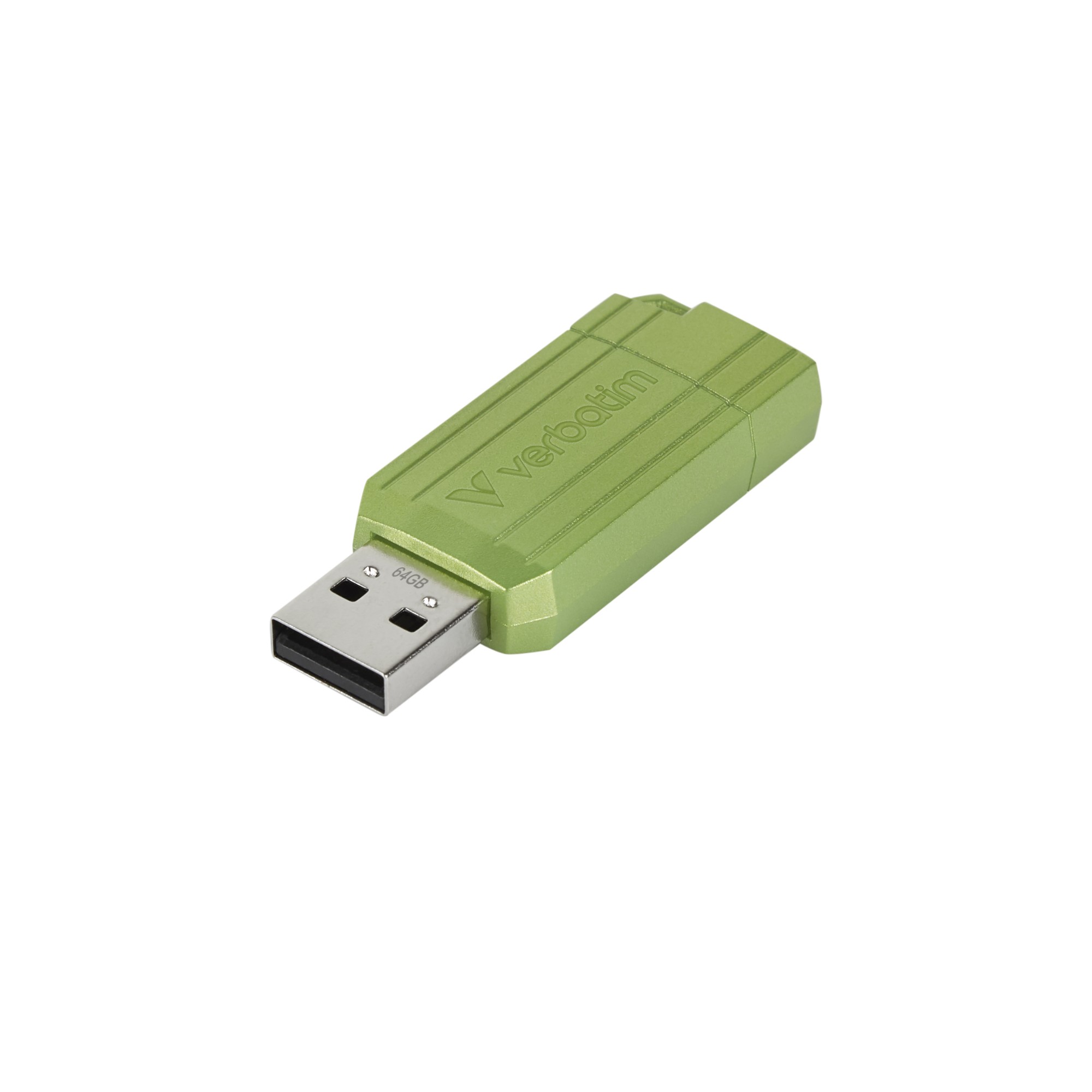 EU Product - USB-Stick  64GB Verbatim 2.0 Pin Stripe Eucalyptus Green thumbnail