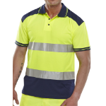 BEESWIFT Polo Shirt Two Tone Saturn Yellow / Navy M