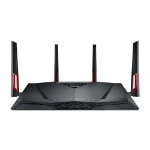 ASUS RT-AC88U wireless router Gigabit Ethernet Dual-band (2.4 GHz / 5 GHz) 4G Black, Red