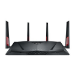 ASUS RT-AC88U wireless router Gigabit Ethernet Dual-band (2.4 GHz / 5 GHz) Black, Red