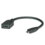 ROLINE HDMI High Speed Cable with Ethernet, HDMI Type A F - HDMI Type D M 0.15m