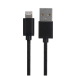 Maplin Lightning Connector to USB-A Braided Cable 1.8m Black