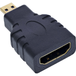 InLine HDMI Adapter HDMI A female / HDMI D male, 4K/60Hz, gold plated