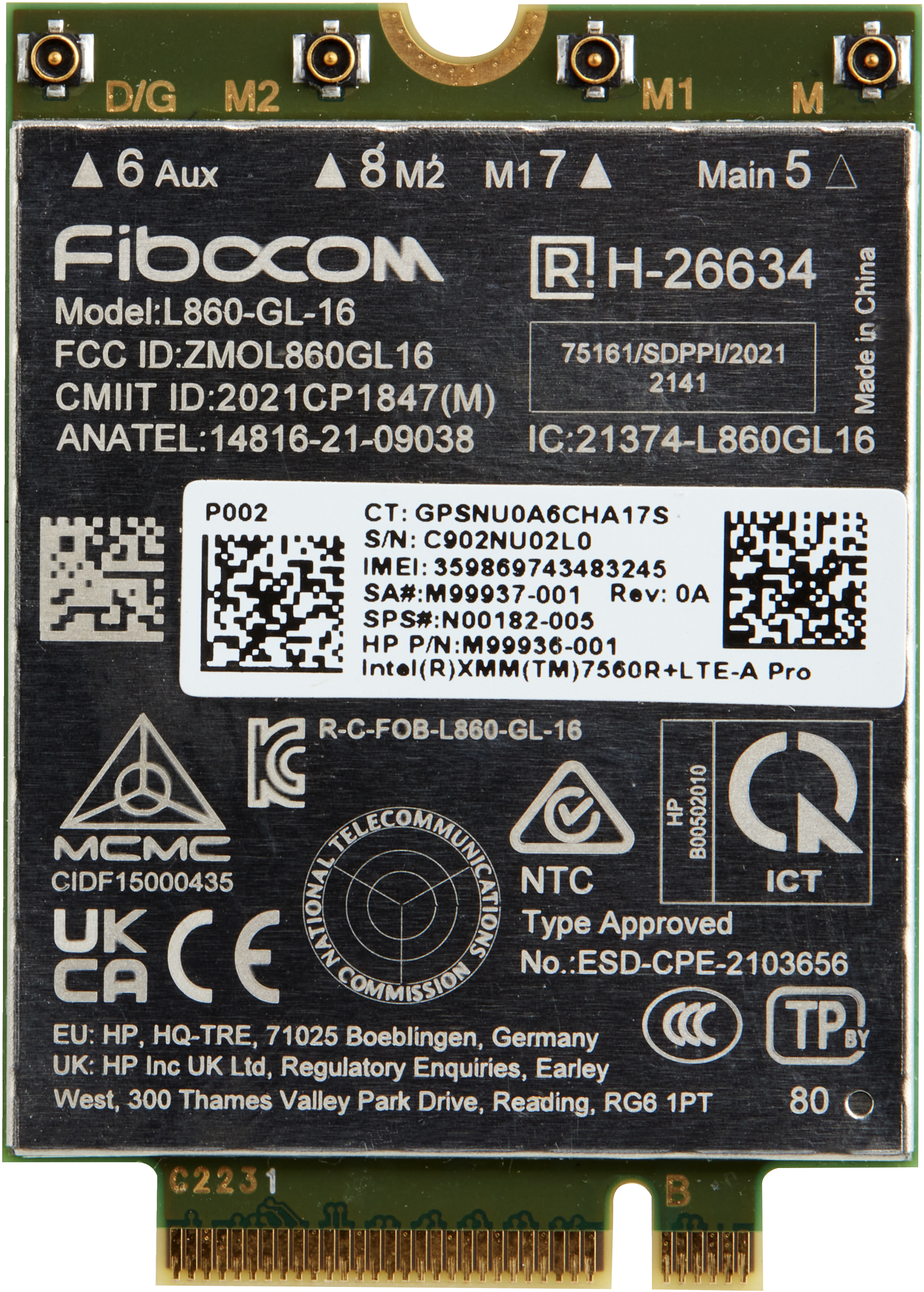 Image of HP XMM 7560 R+ LTE-Advanced Pro WWAN