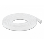 DeLOCK Braided Sleeve stretchable 10 m x 12 mm white