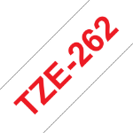 Brother TZE-262 DirectLabel red on white Laminat 36mm x 8m for Brother P-Touch TZ 3.5-36mm/HSE/6-36mm