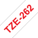 Brother TZE-262 cinta para impresora de etiquetas Rojo sobre blanco