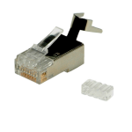 ROLINE Cat.6 Modular Plug, shielded, for Solid Wire 10 pcs. Transparant