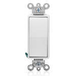 Leviton 5604-2W light switch Metal, Thermoplastic White