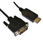 Videk DisplayPort Plug to DVI-D Plug Cable 1Mtr -