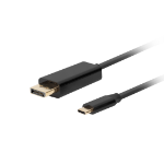 Lanberg CA-CMDP-10CU-0005-BK video cable adapter 0.5 m USB Type-C DisplayPort Black