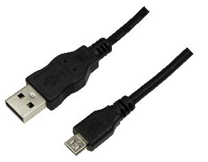 Photos - Cable (video, audio, USB) LogiLink 0.60m USB A-USB Micro B USB cable USB 2.0 Micro-USB B Black CU005 
