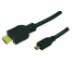 LogiLink 1.5m HDMI to HDMI Micro - M/M HDMI cable HDMI Type A (Standard) HDMI Type D (Micro) Black