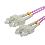 Cablenet 5m OM3 50/125 SC-SC Duplex Violet LSOH Fibre Patch Lead