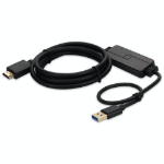 AddOn Networks USB32HDMI2M video cable adapter 78.7" (2 m) USB Type-A HDMI Black