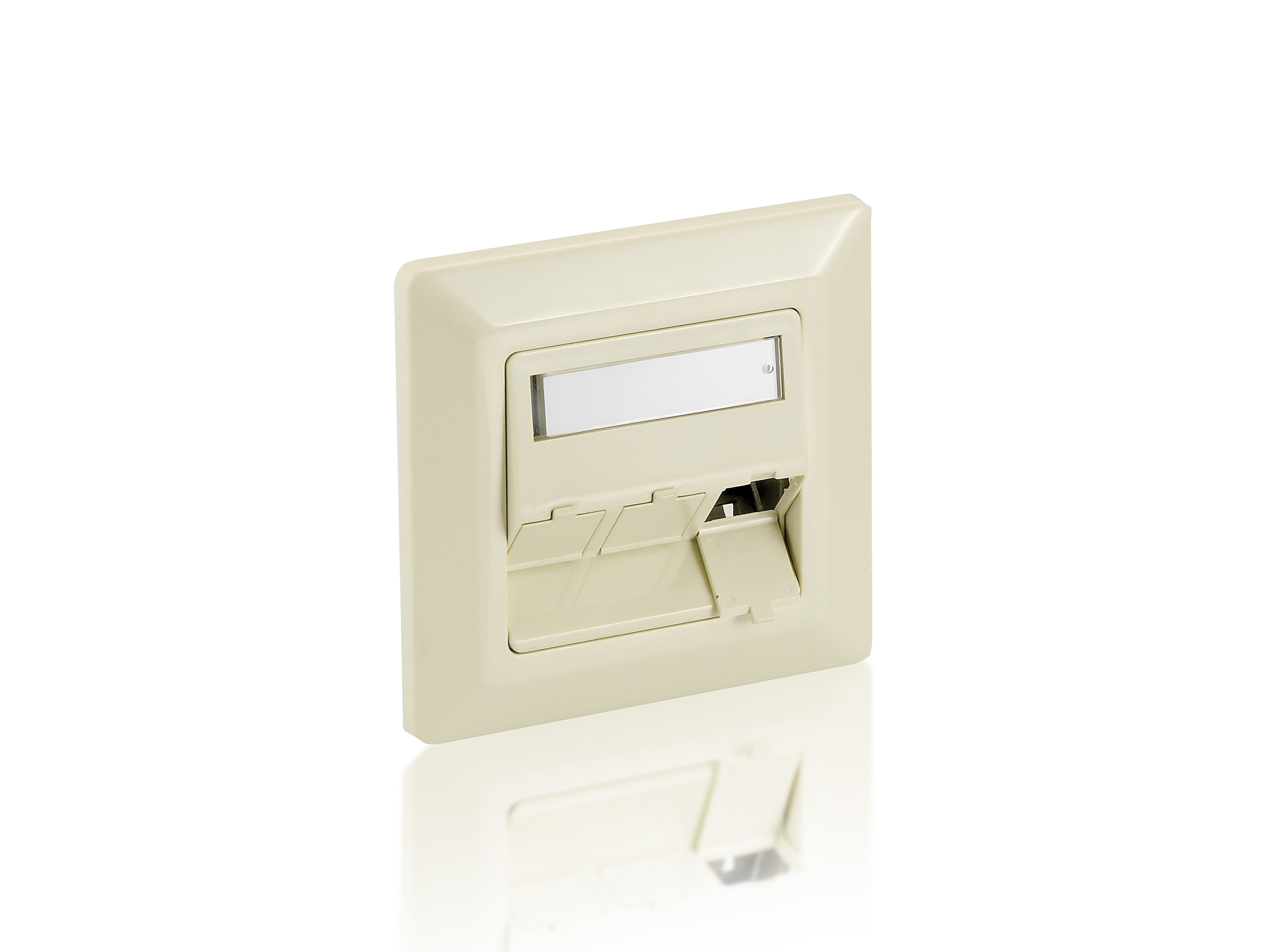 Image of Equip 3-Port German Faceplate, Pearl White