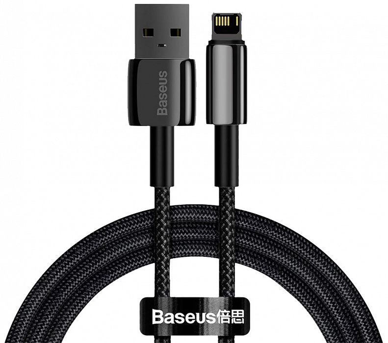 EU Product - Tungsten Gold USB-A to Lightning 2.4A, 1m - Black