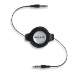 Belkin Retractable Car-Stereo Cable / iPod & iPhone audio cable 1.45 m 3.5mm Black