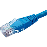 Cablenet 30m Cat5e RJ45 Blue U/UTP PVC 24AWG Flush Moulded Booted Patch Lead