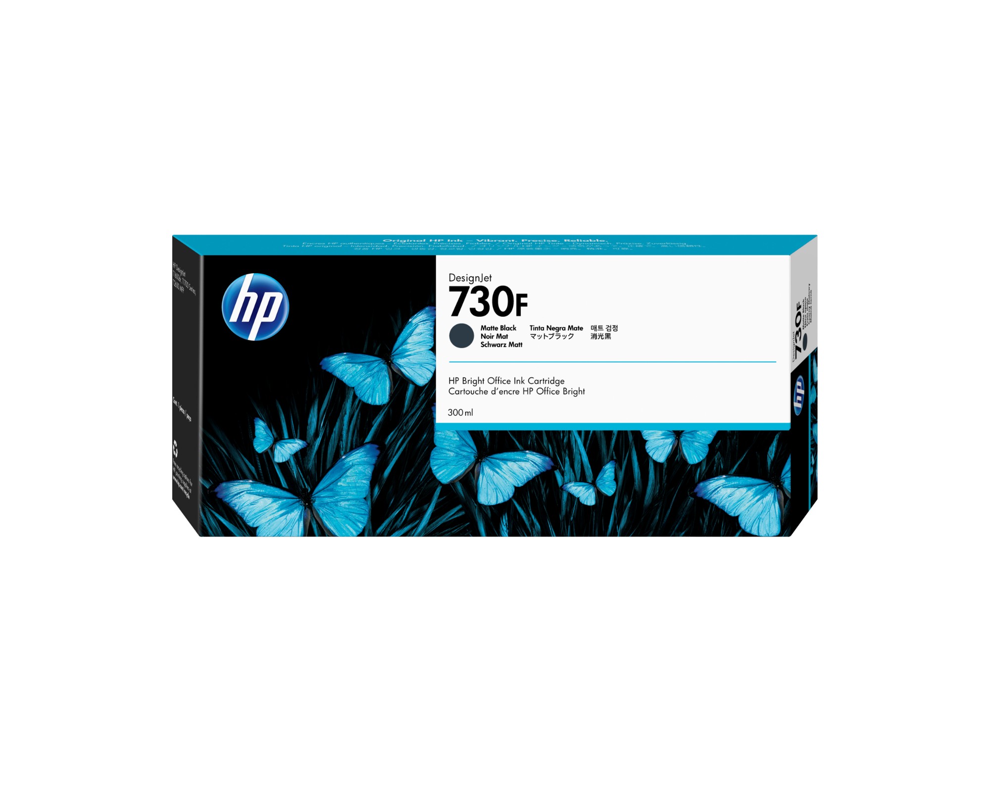HP  1XB30A/730F Ink cartridge black matt 300ml for  DesignJet T 1600
