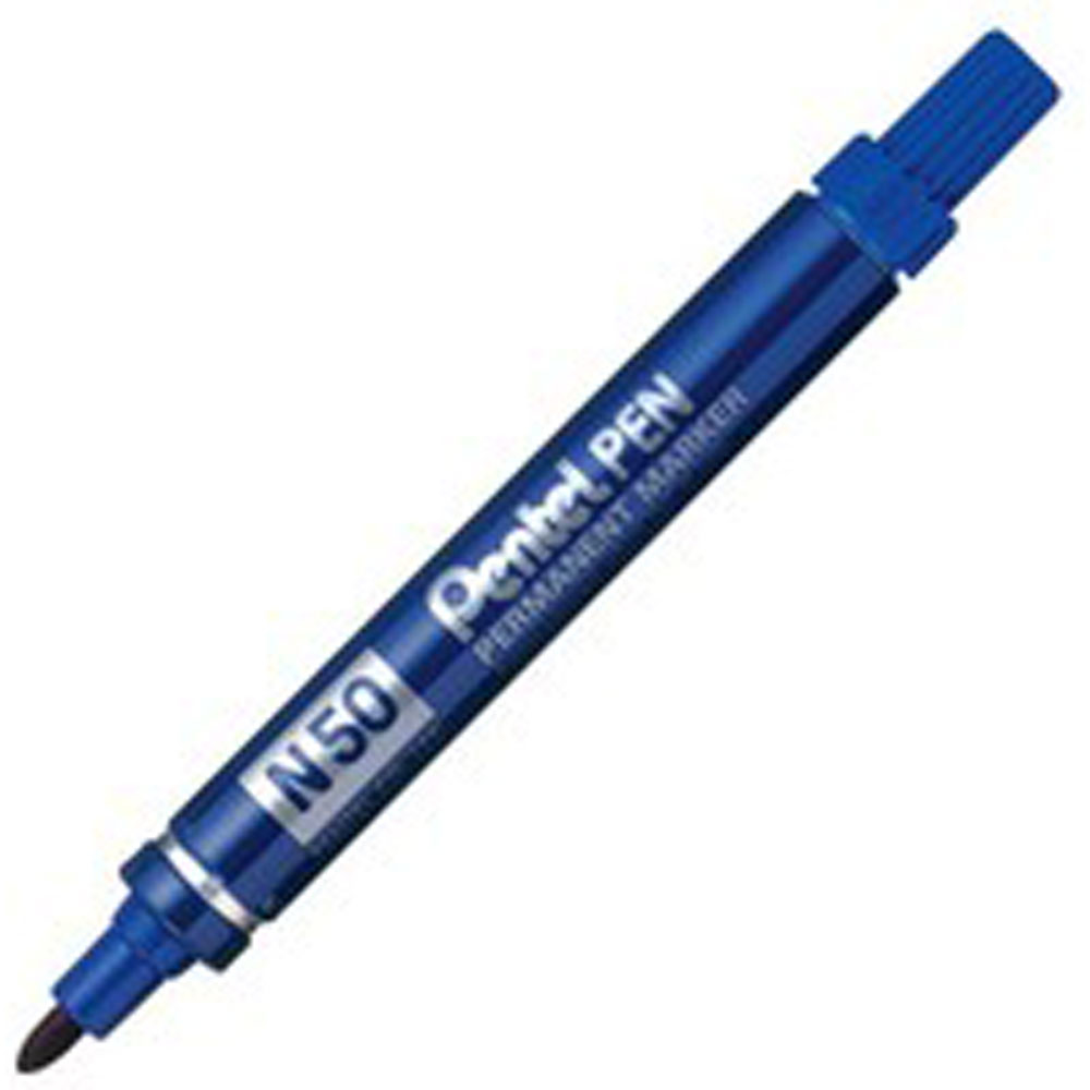 Image of Pentel N 50 permanent marker Bullet tip Blue 12 pc(s)