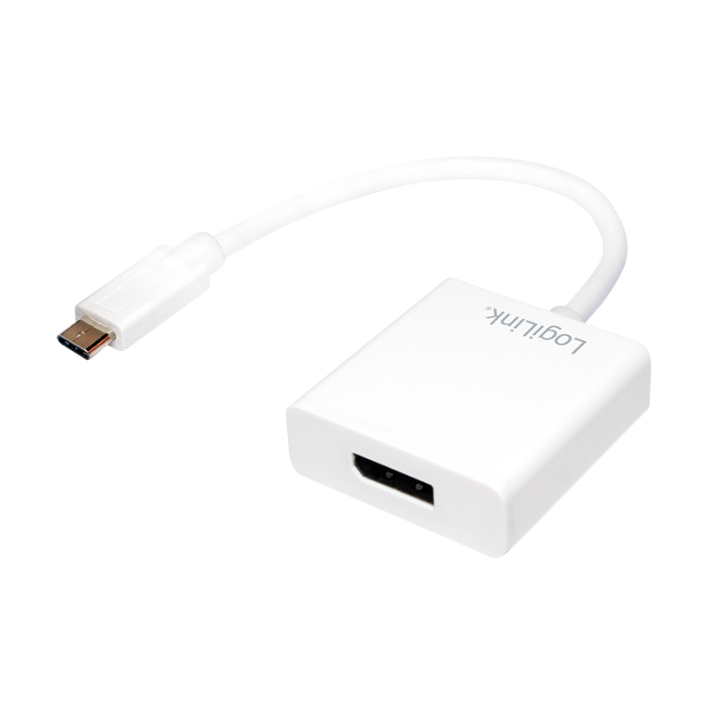 Image of LogiLink 0.14m, USB-C 3.1/DisplayPort USB graphics adapter White