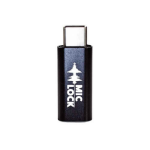 Mic-Lock USB-C to USB-C Secure Charger - Black