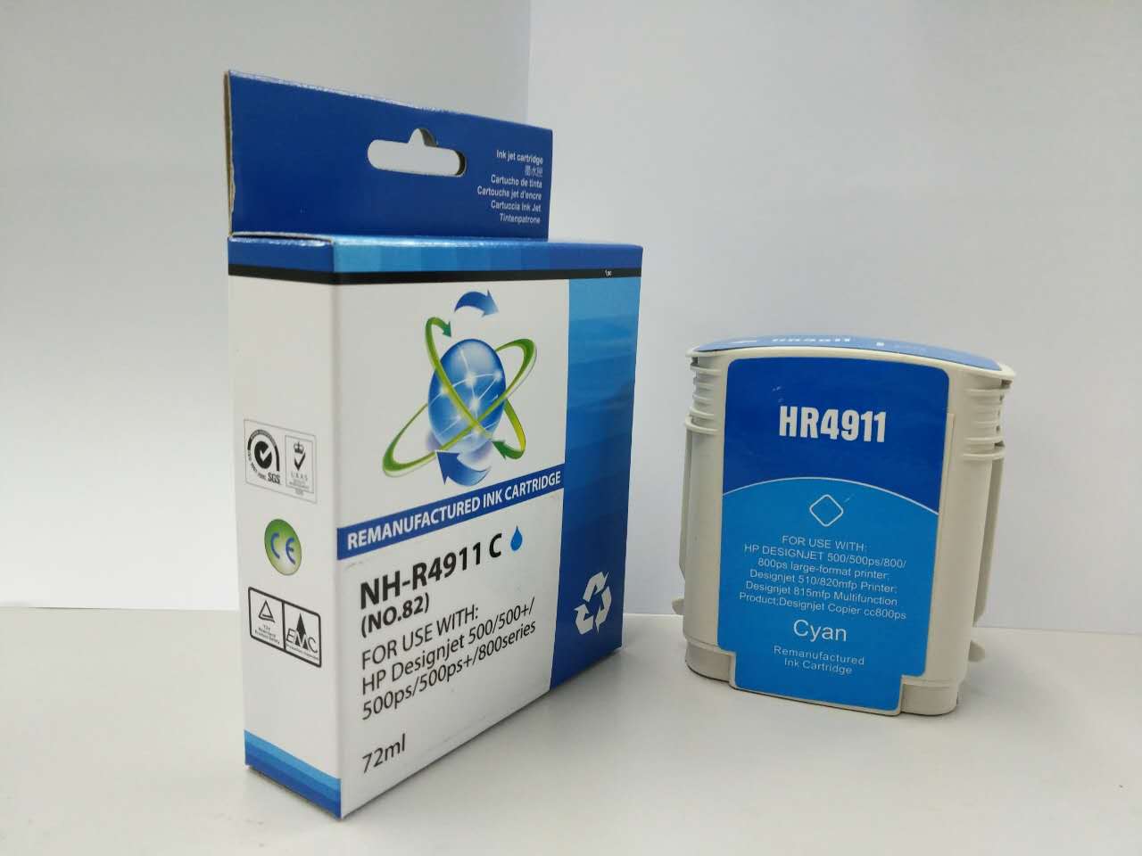 Image of CTS Wholesale Compatible HP Designjet 500 Cyan Ink C4911A Ctg No 82