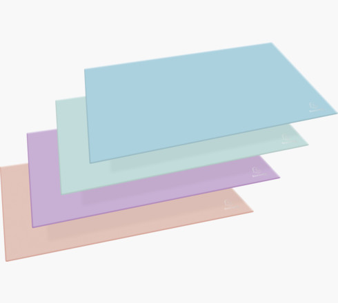 Image of Exacompta 60196D desk pad Cardboard Blue, Coral, Green, Mauve