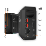 Western Digital D50 Bedraad Thunderbolt 3 Zwart