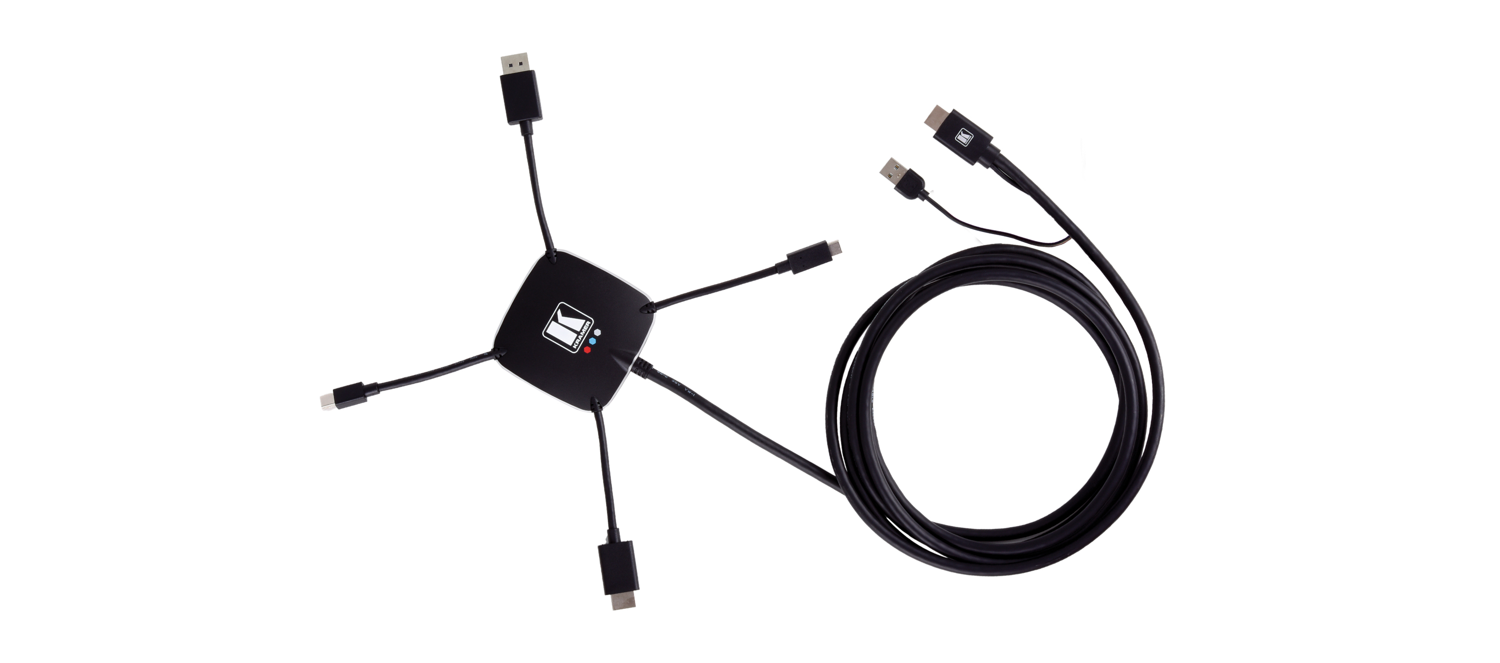 Image of Kramer Electronics K-SPIDER video cable adapter 3 m DisplayPort +...