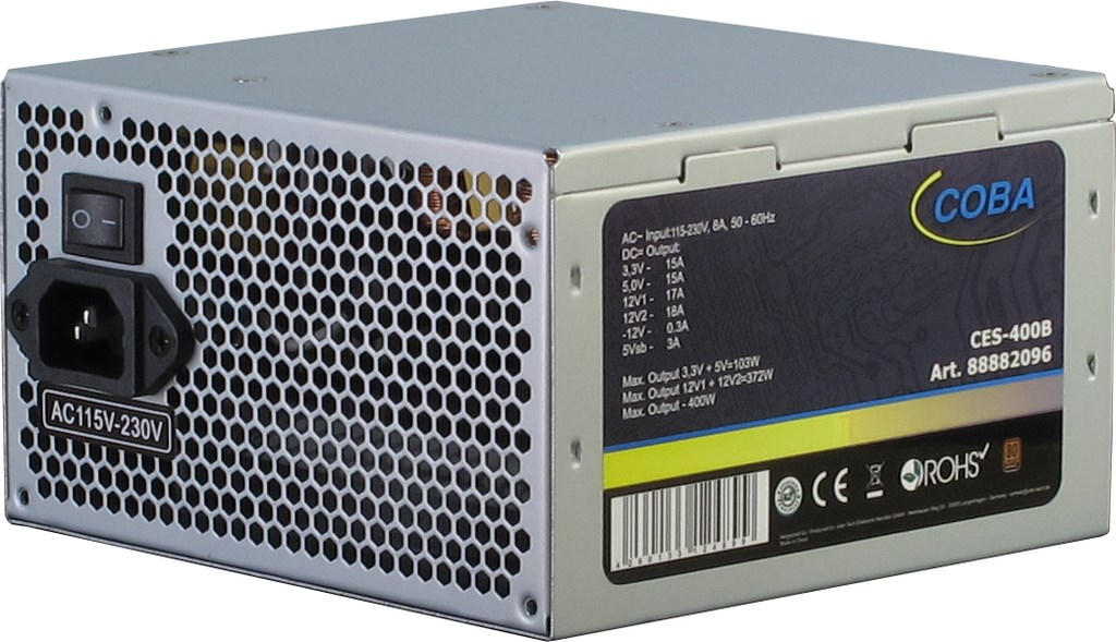 Inter-Tech Coba CES-400B 80+ power supply unit 400 W 20+4 pin ATX ATX