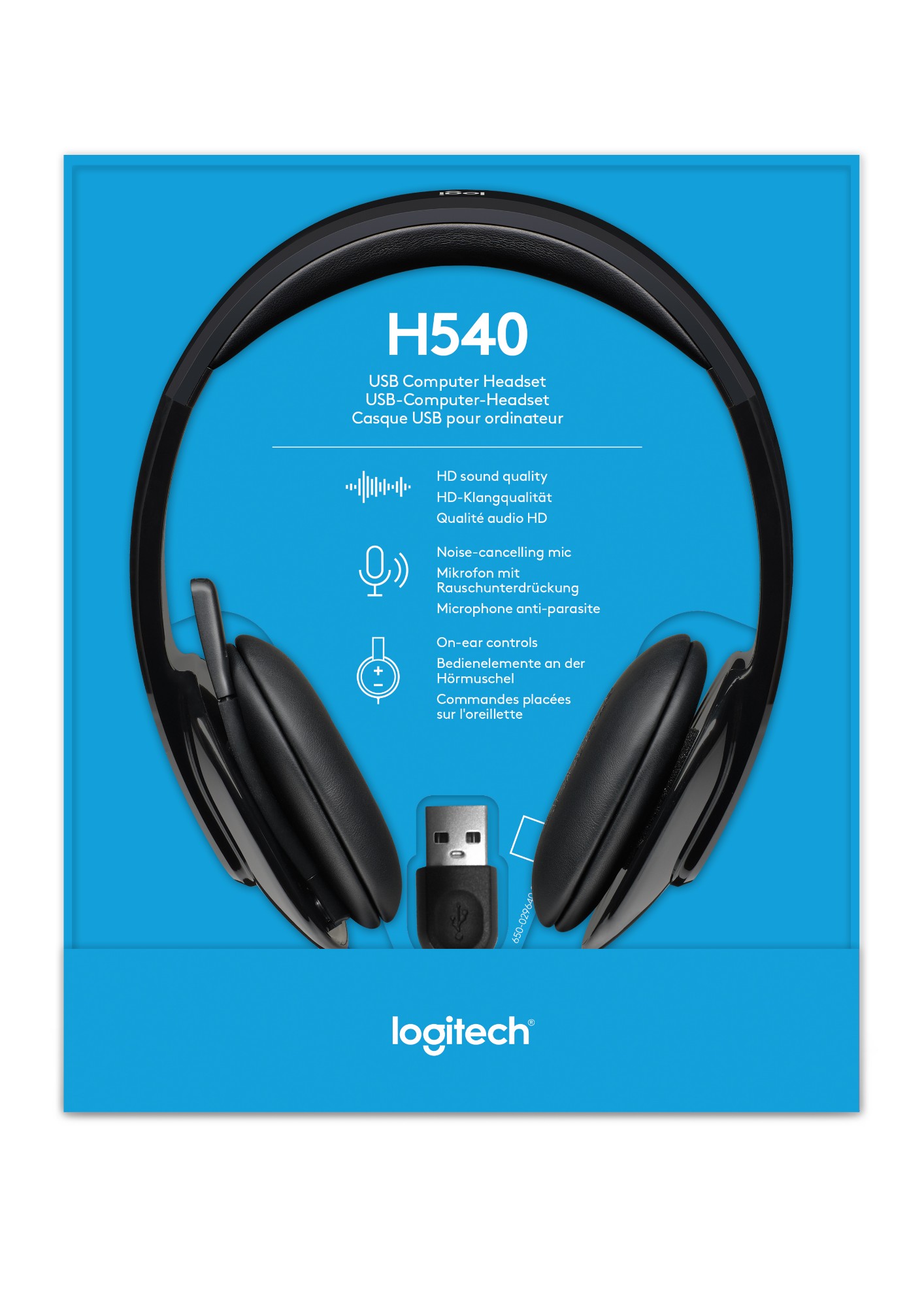 Logitech H540 Headset Head-band USB Type-A Black