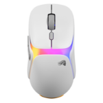 Glorious Gaming - draadloze gamingmuis Model O3 - Uitwisselbaar InfinitePlay-batterijsysteem, 8k polling, 130M click optische schakelaars, licht gewicht van 66 g, 30K DPI optische sensor, RGB - Wit