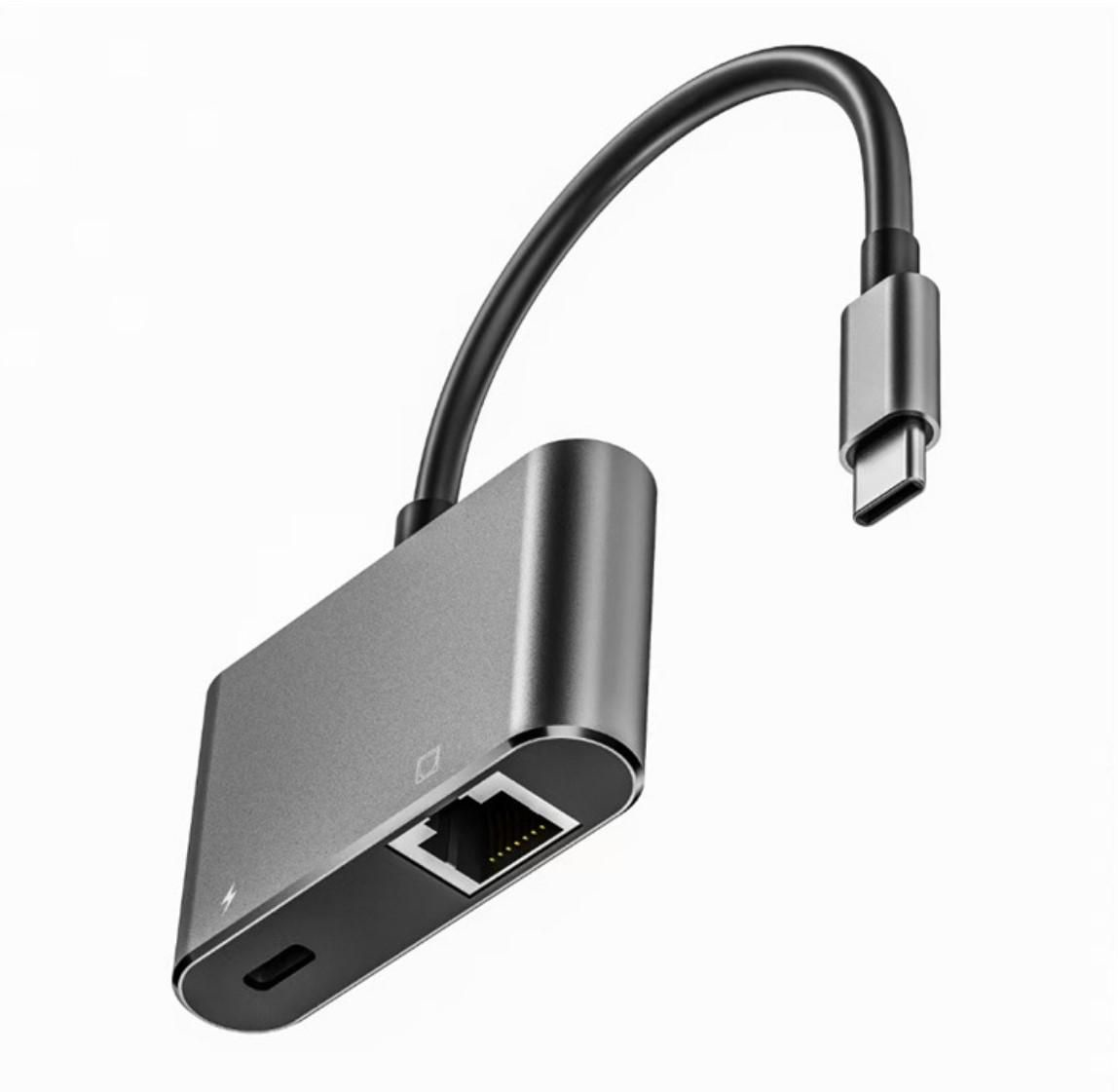 Microconnect USB3.1CETHPDBA cable gender changer USB C RJ-45 Black