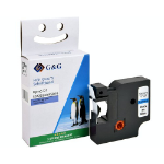 G&G 17094 labelprinter-tape Zwart op blauw D1