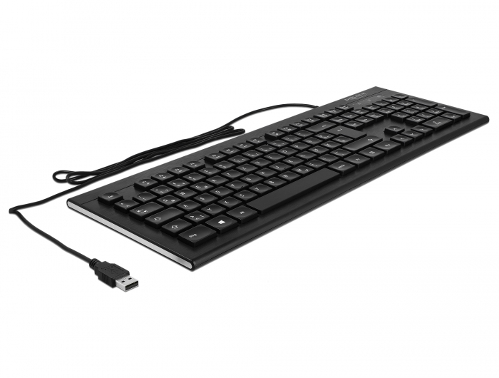 EU Product - USB Tastatur kabelgebunden 1,5 m schwarz (Water-Drop) thumbnail