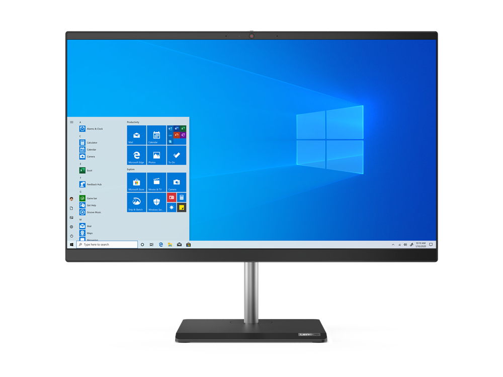 Lenovo V50a 60.5 cm (23.8") 1920 x 1080 pixels 10th gen Intel® Core™ i5 8 GB DDR4-SDRAM 256 GB SSD All-in-One PC Windows 10 Pro Wi-Fi 5 (802.11ac) Black, Silver