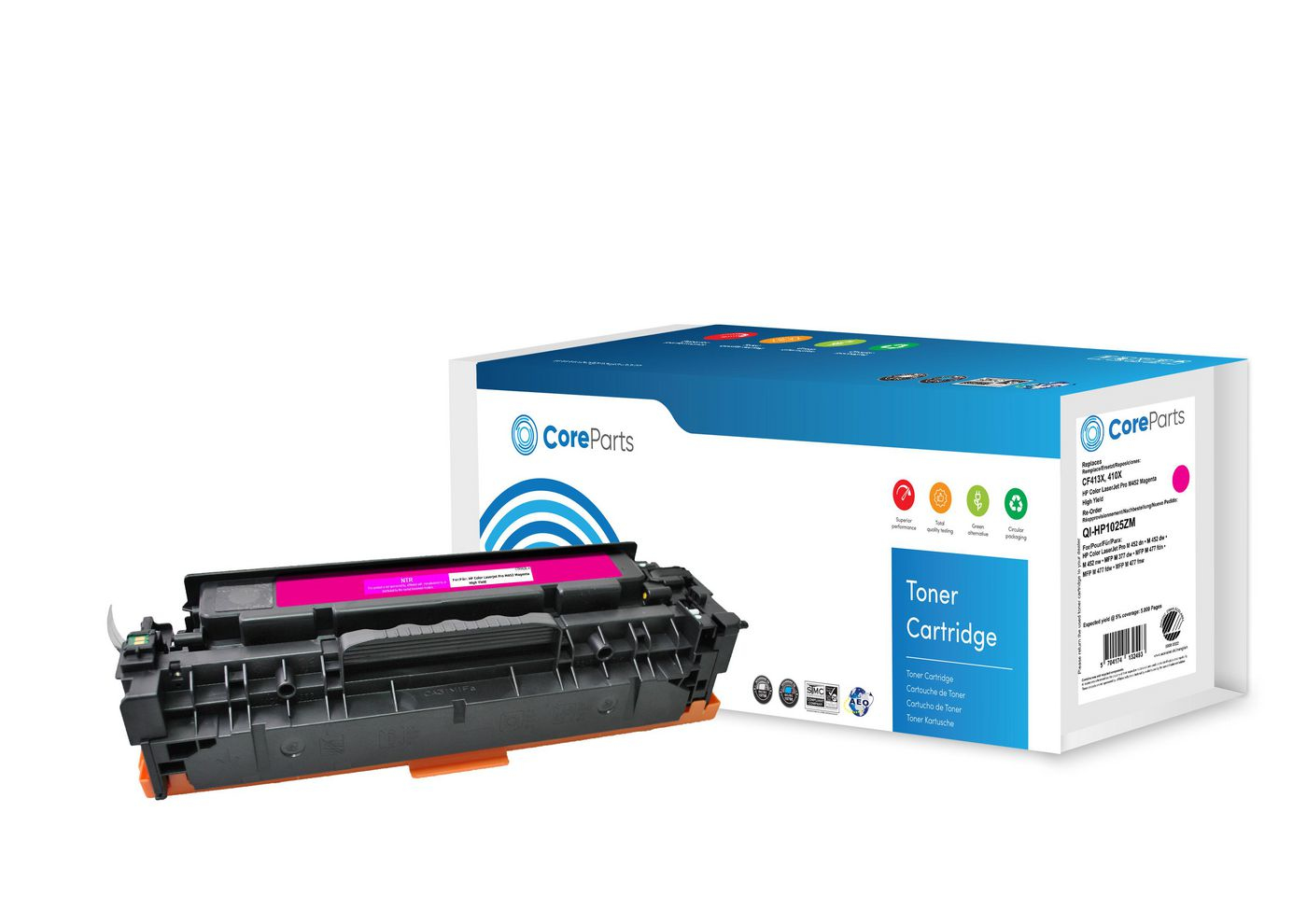 CoreParts QI-HP1025ZM toner cartridge 1 pc(s) Compatible Magenta