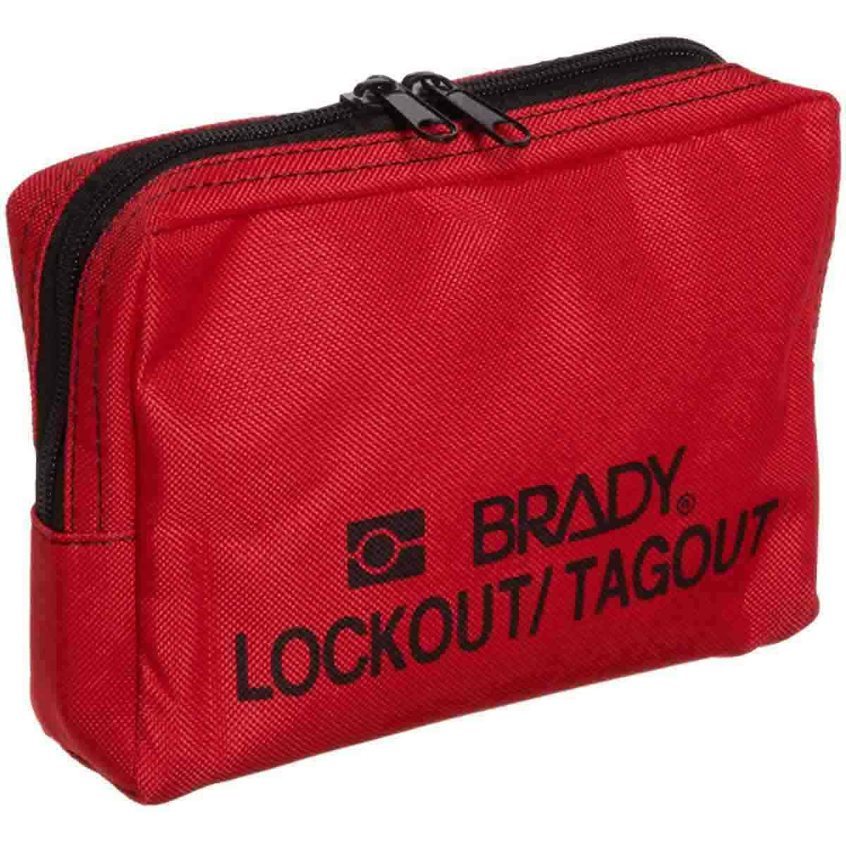 Image of Brady 051172 lockout tagout device Black. Red Nylon