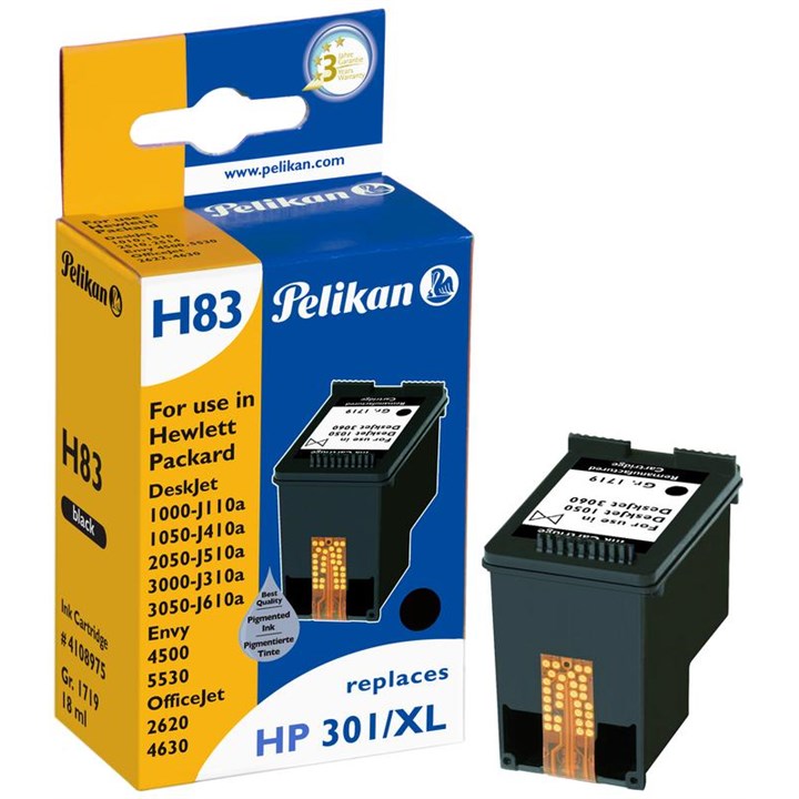 Image of Pelikan Ink Reman For HP 301XL Black (Ch563Ee)