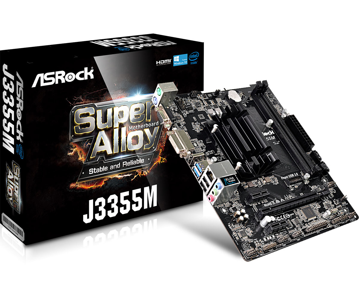 Image of Asrock J3355M NA (integrated CPU) micro ATX