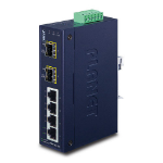 Cablenet IP30 Industrial 4 Port + 2 SFP Fast Ethernet Switch